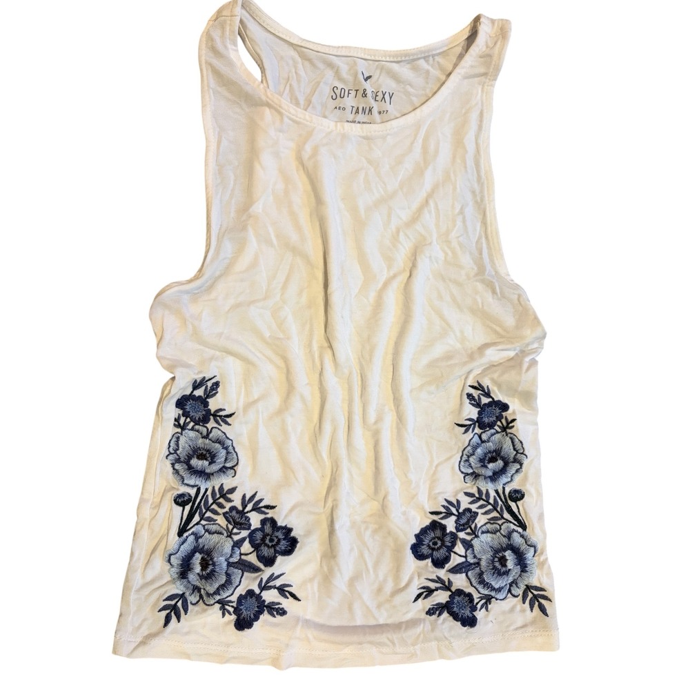 Women's AE embroidered tank xs